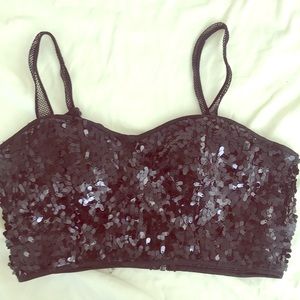 Black Sequin Bralette